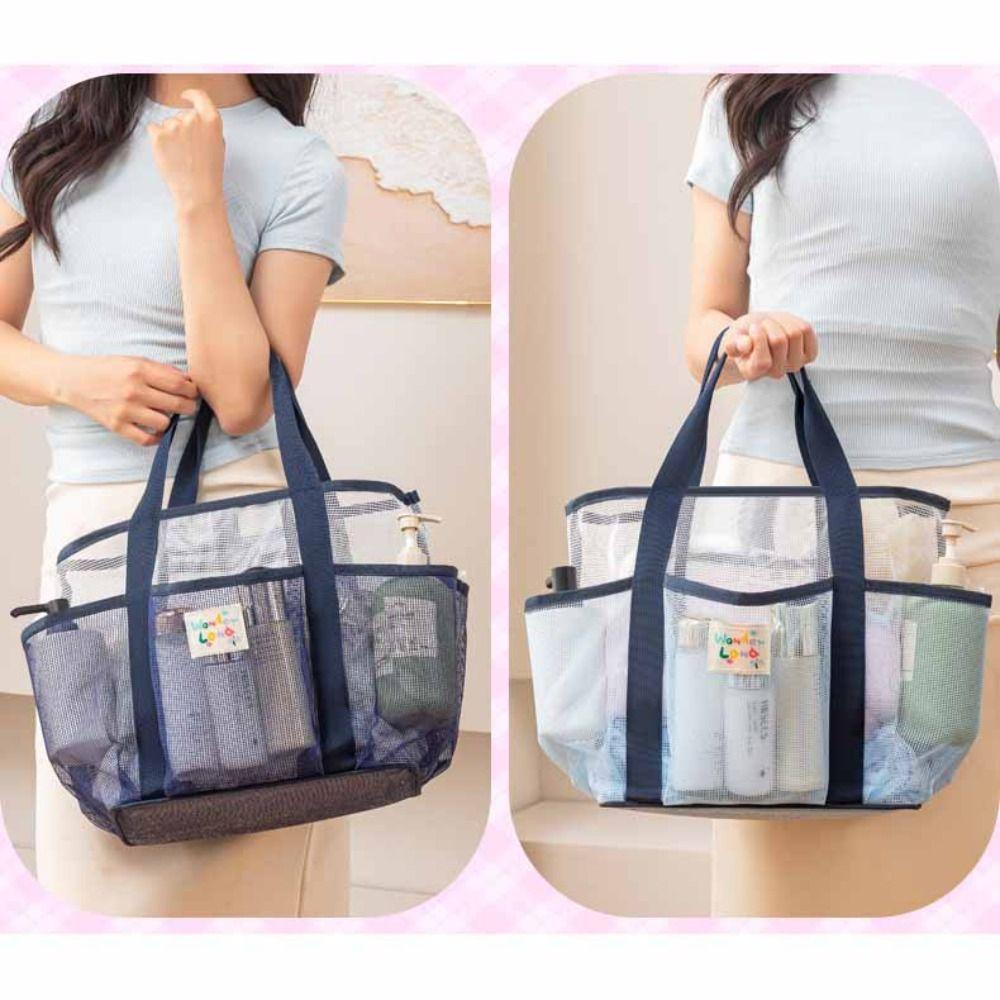 Handbag Clothes Storage Bag Fresh Color Hanging Shower Organizer Mesh Toiletry Bag  Cosmetic Bag