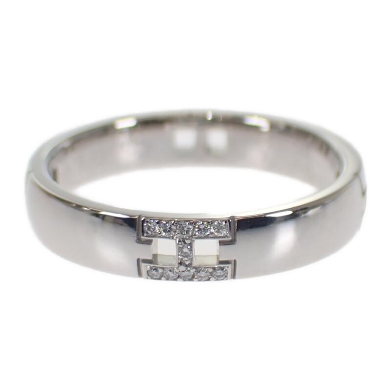 HERMES  #10(JP Size)  ring K18 white gold/diamond Women