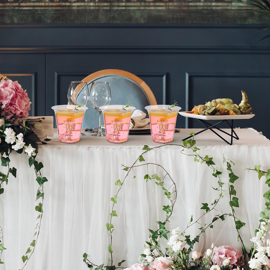 200 Pack Plastic Wedding Cups 12Oz Mr And Mrs Clear Disposable Party Cups