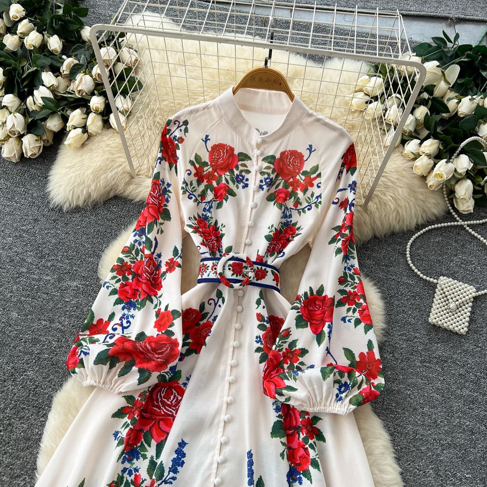 Elegantní Nádherné Květinové Večerní Šaty Dámské Jednoradové Tištěné Dlouhé Společenské Šaty Dámské Ležérní Elegantní Festivalové Oblečení Nové
