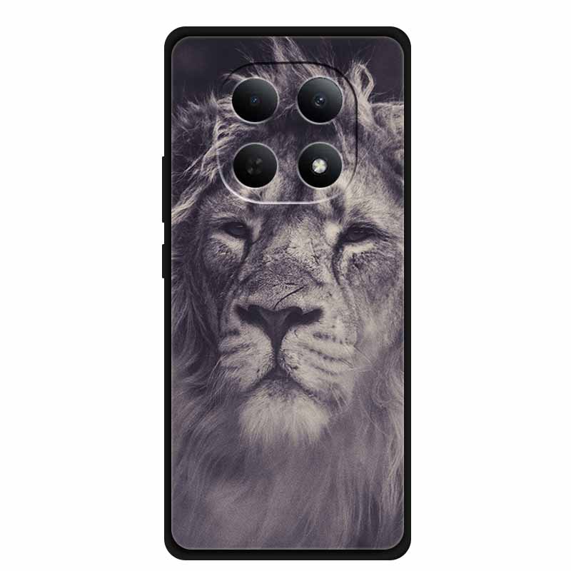 Cover For Xiaomi POCO M8 Case Funda For POCO M 8 Bumper Protective Luxury TPU Soft Silicone Back Phone Cover Animals Lion Tiger