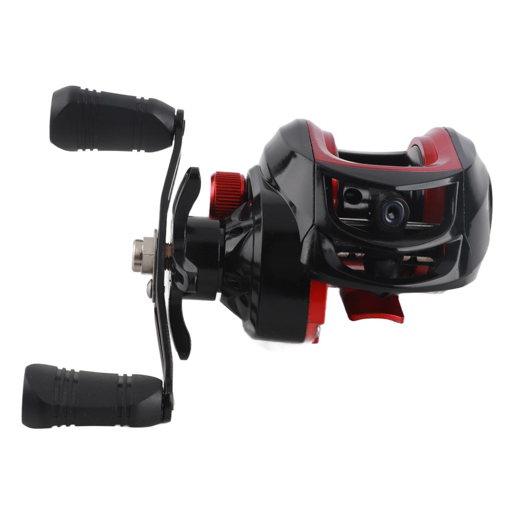8KG Baitcasting Reel Double Seals Bearing Fishing Reel with Magnet Braking System Black Red Standard 7.2 Right Hand