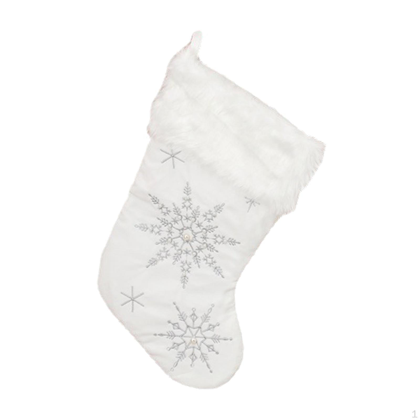 Christmas Socks Classic for Holiday Party Year Women Family Silver Snowflake
