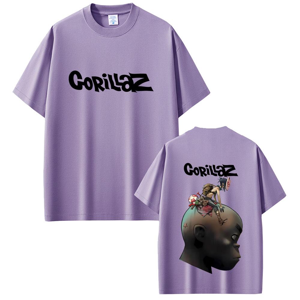 Rock Band Gorillaz Grafik T-Shirt Herren Damen Hip Hop Punk Oversized Streetwear Herrenmode Retro Gothic Kurzarm T-Shirts