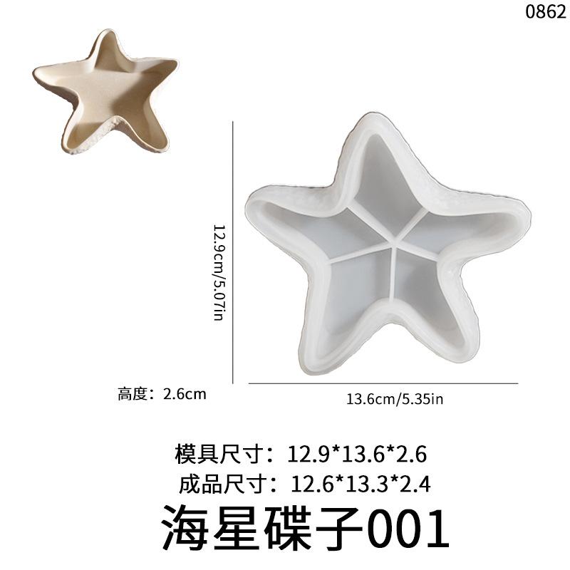 Seashell Starfish Shaped Silicone Mould Multipurpose Craft Mold for Candle Plaster Resin Ornament Making