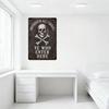 Vintage 'Abandon All Hope' Skull Crossbones Metal Sign, Gothic Pirate Warning Tin Sign for Bar Pub Home Wall Decor, Rustic Aged