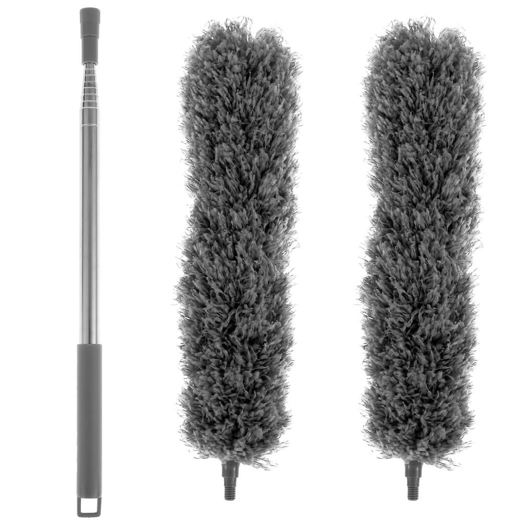 4Pcs Long Handle Microfiber Duster Brush Set Scalable Bedside Duster Brush For Sofa Bed Furniture Cars Corner Home Cleaning Tool