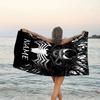1pc Venom4 Beach Towel with Custom Name, Beach/Swimming/Bath/Picnic/Camping Towel, Suitable for Seaside Beaches
