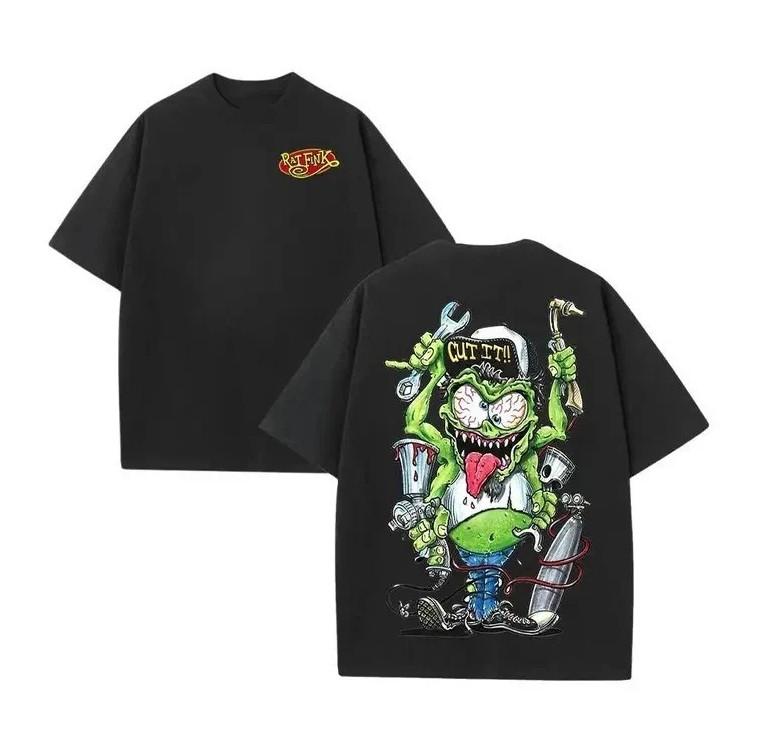 Rat Fink Unisex T-shirt, Premium quality Organic 100% Cotton Mens Solid T-shirts Unisex T-Shirt XXXXL