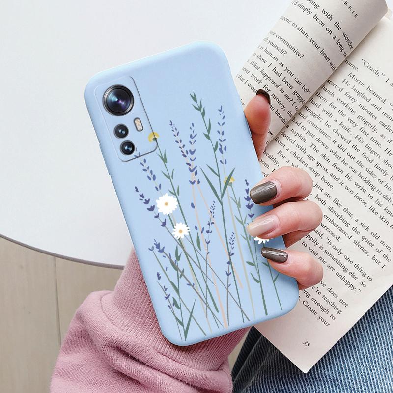 Flower Phone Case For Xiaom 12T Mi12T Pro Funda Cute Heart Cartoon Owl Xiaomi 12 T Xiaomi12T Pro Matte Soft TPU Back Cover Shell