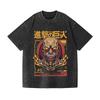 Vintage Wash Japanese Design T-Shirt High-quality Streetwear Is Suitable for Both Summer Men and Women