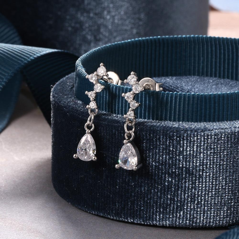 Fairy Tale Summer Stars Women's Dangle Earrings Retro Blue Crystal Romantic New Designer Piercing Ear Fashion Zircon KAE285