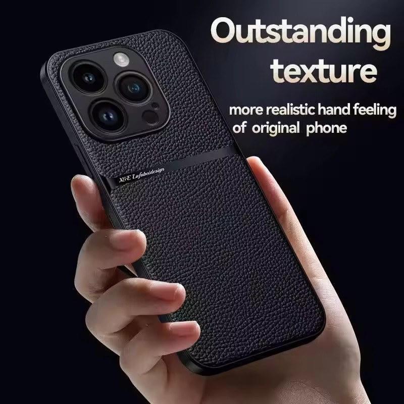 Magnetické kožené pouzdro na telefon pro iPhone 16 13 12 11 Pro Max Matná pouzdra pro iPhone 15 14 Pro Max 16 Plus 16E Kryt s ochranou objektivu