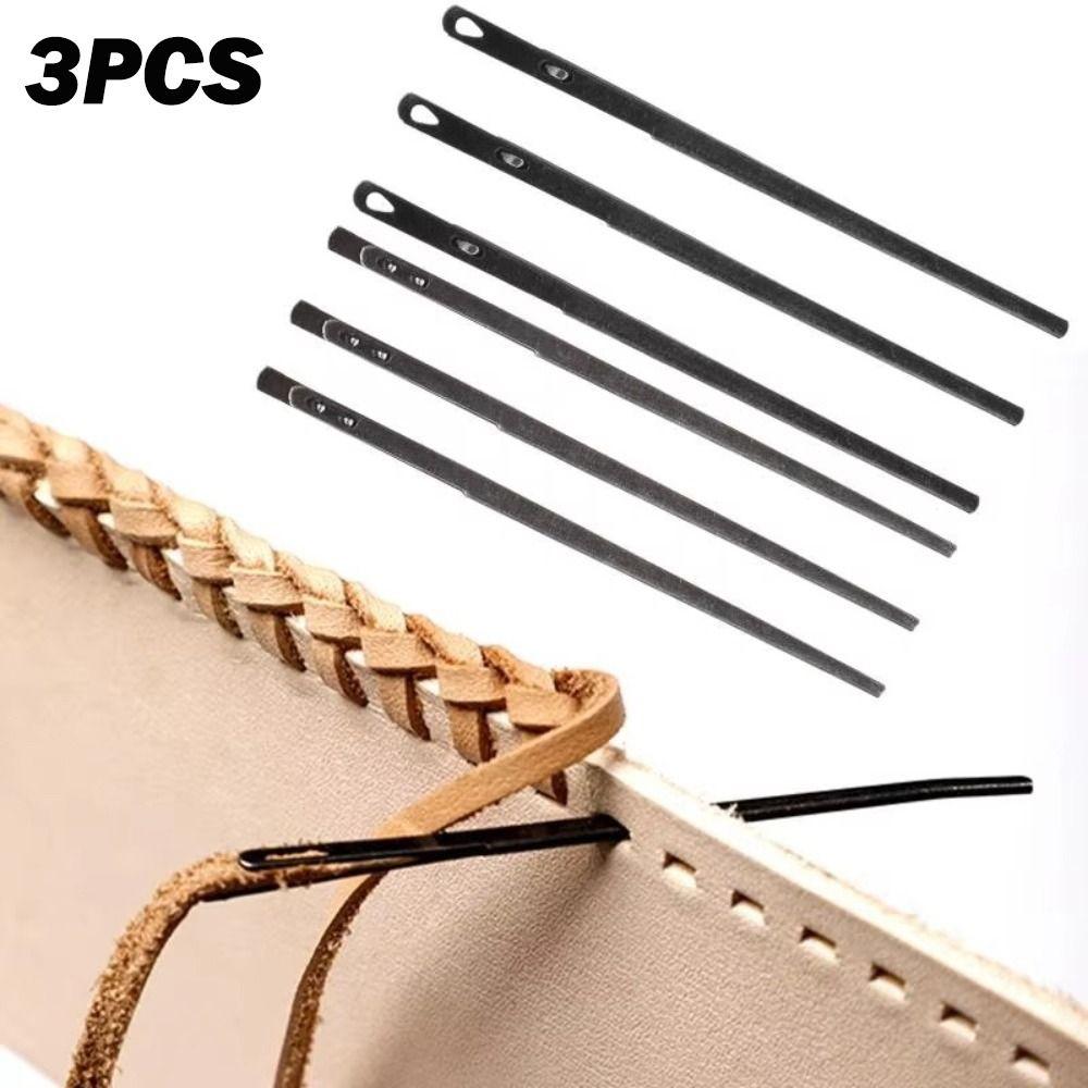 DIY Single Holes Leather Rope Crochets Double Holes Flat Head Leather Rope Woven Leather Craft DIY Leather