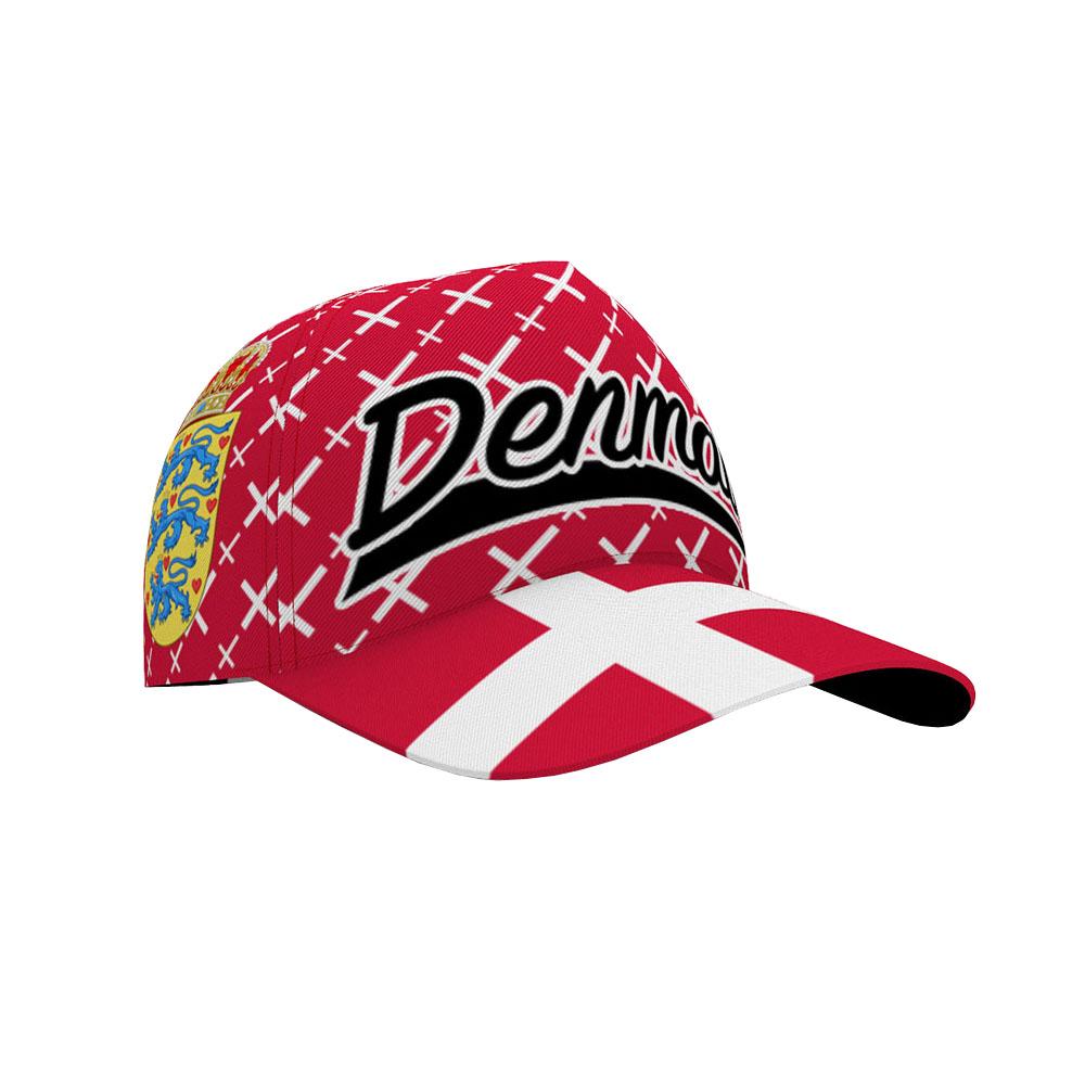 Dinamarca hombre joven gratis personalizado logo estampado foto dnk unisex sombrero bandera nacional reino danés país danmark dk gorra de béisbol