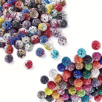 20/50/100pcs Sparkling Solid Color&Gradient Glass Soft Clay Decorative Beads Soft Clay Beads Loose Beads DIY Starry Sky Barrier Beads Jewelry