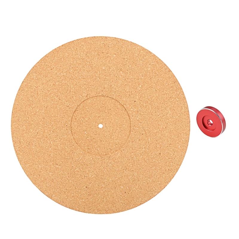 Cork Turntable Mat Audiophile Anti-Static Anti-Shake Turntable Slip Mat Turntable Cork Platter Mat Record Player Mat