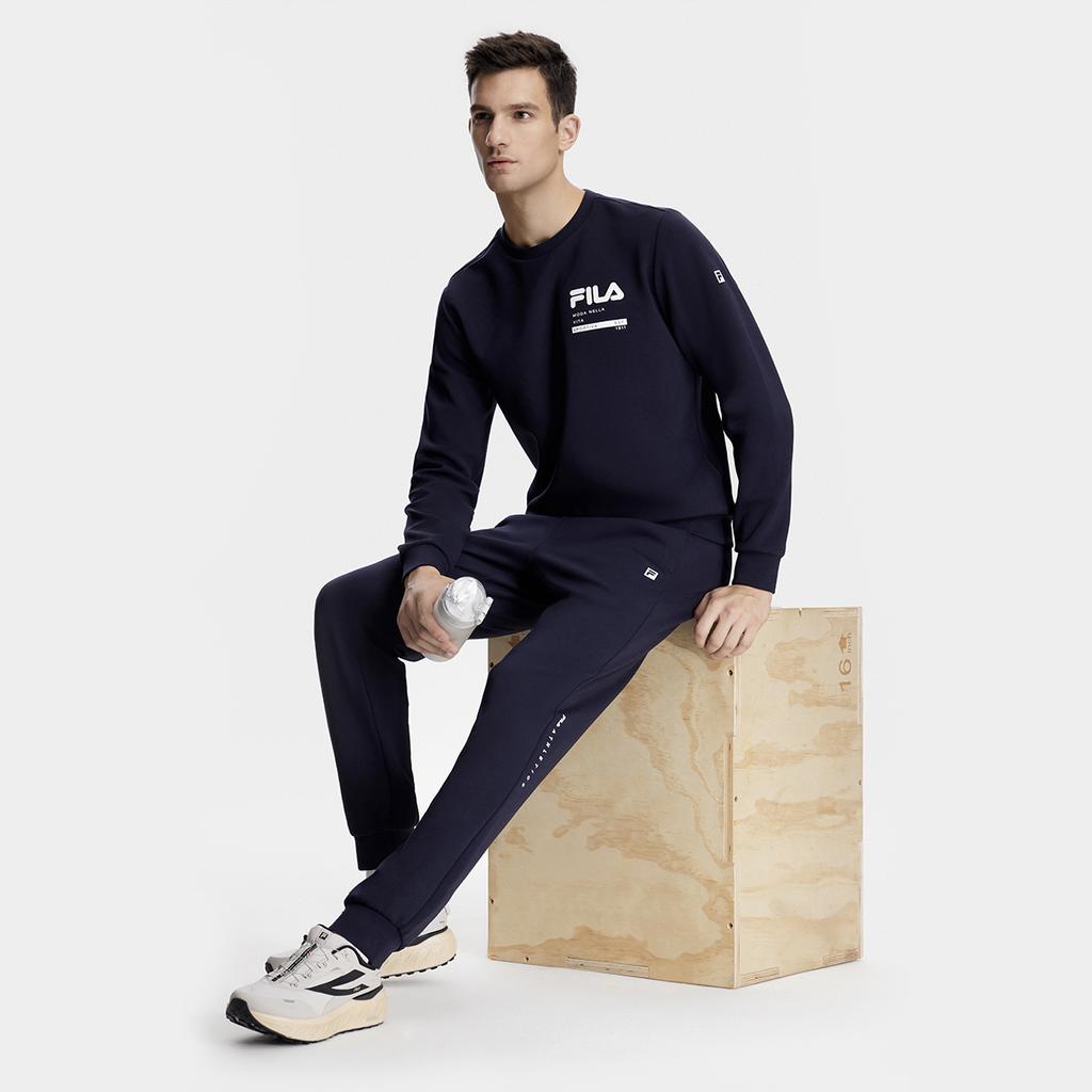Fila 2023 Autumn New Sweatshirt Long Sleeve Pullover Sport Fitness Top Men Tops Royal-Blue A11M341204F-NV