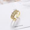 New 925 Sterling Silver Ring Heart Adjustable Simplicity Fashion Exquisite Student Girlfriend Jewelry Accessories Wedding Party