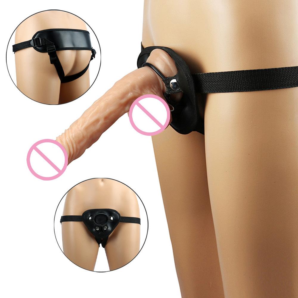 Female Pull-up Pants Fake Penis Sexual Products Female Manual Dildo Masturbator