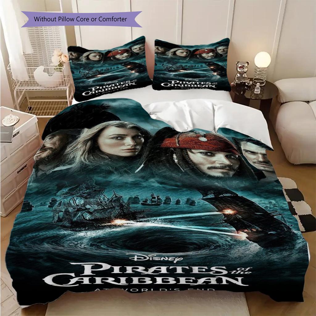 Jack Sparrow Pirate'S Curse Threepiece Set 1 Duvet Cover 2 Pillowcase Without Core Duvet Cover And Pillowcase Christmas Birthday Gift