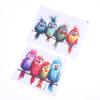 3Pcs Funny Bird Creative Glass Window Decorative Stickers For Windows Glass Wall Mirror Festival Home Decoration