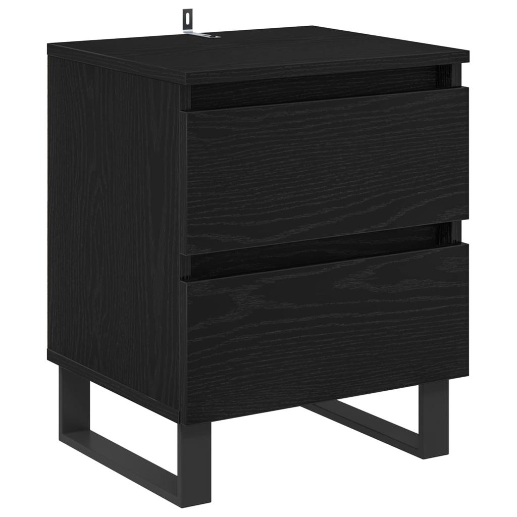 Nightstand Black Oak Look 40 x 35 x 50 cm Wood Based Panel