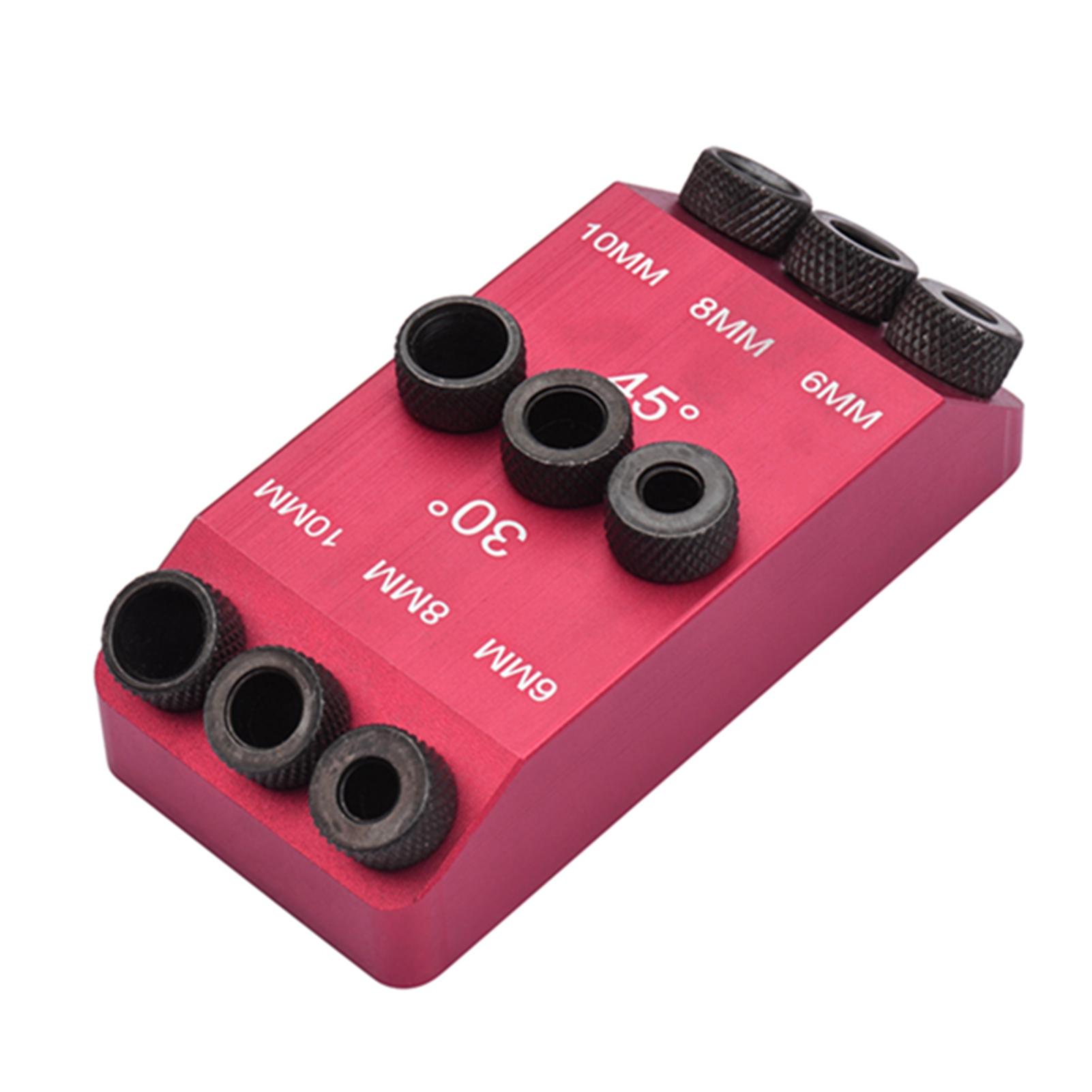 

3pcs Drill Bits 6mm 8mm 10mm Drill + 30 45 90 Degree Guide Jig Drill Guide Pocket Hole Jig Woodwork Guides Multi Angle