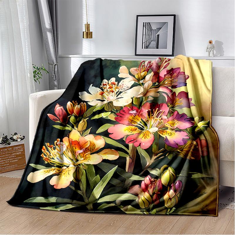 HD Pretty Flower Daisy Rose Chrysanthemum Blanket,Soft Throw Blanket for Home Bedroom Bed Sofa Picnic Travel Cover Blanket Kids