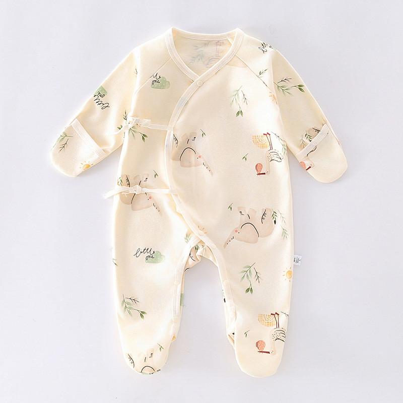 Apple Bear Cloud Print Baby Cotton Romper Suit For Newborns And Infants