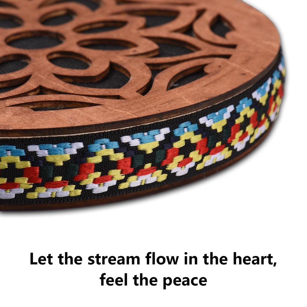 Ocean Drum Ethnic Percussion Instrument Onomatopoeic Music Portable Hand Drum Instrument Water Sound Birch Wooden Drum