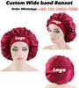 No MOQ Factory Luxury Designer Satin Hair Sleep Bonnets Bonnet