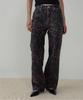ZIZEMUSEUM Leopard Wide Pants (Wine)