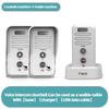 1-2 Mile Range 3 Volume Levels Rechargeable Voice Intercom Doorbell Wireless Doorbells Waterproof Electronic Intercom System