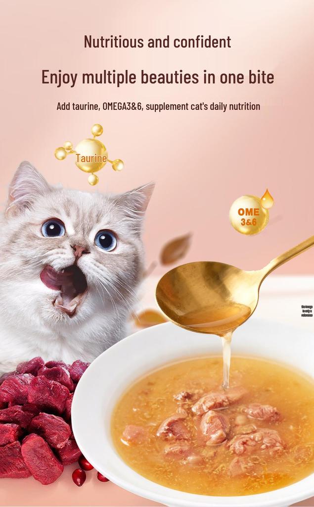 Hydrating Cat Broth Pack: Nutritional Soup for Kittens & Adults