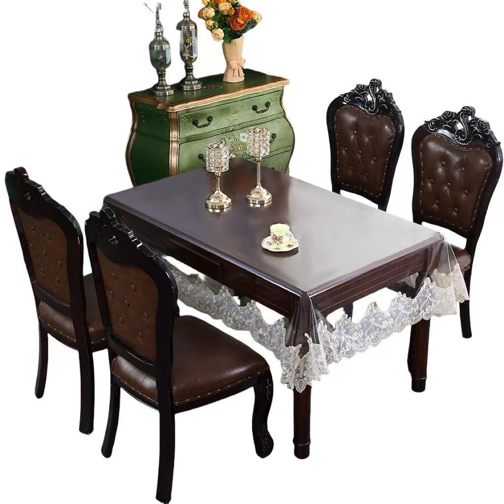 PVC Soft Glass Transparent Tablecloth Household Multi-purpose Cover Cloth for Home Decoration Waterproof Stain Proof No Wash