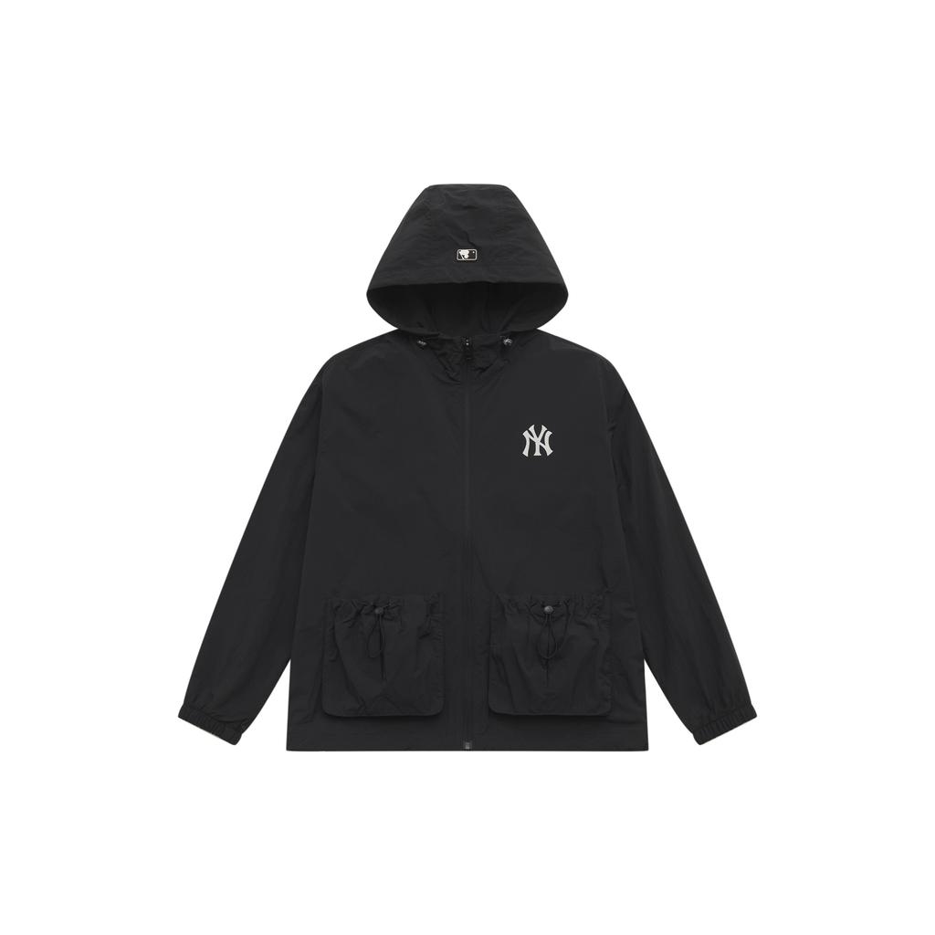 New MLB New York Yankees Basic Collection SS25 Windproof Jacket Unisex Black 3AWJB0453-50BKS