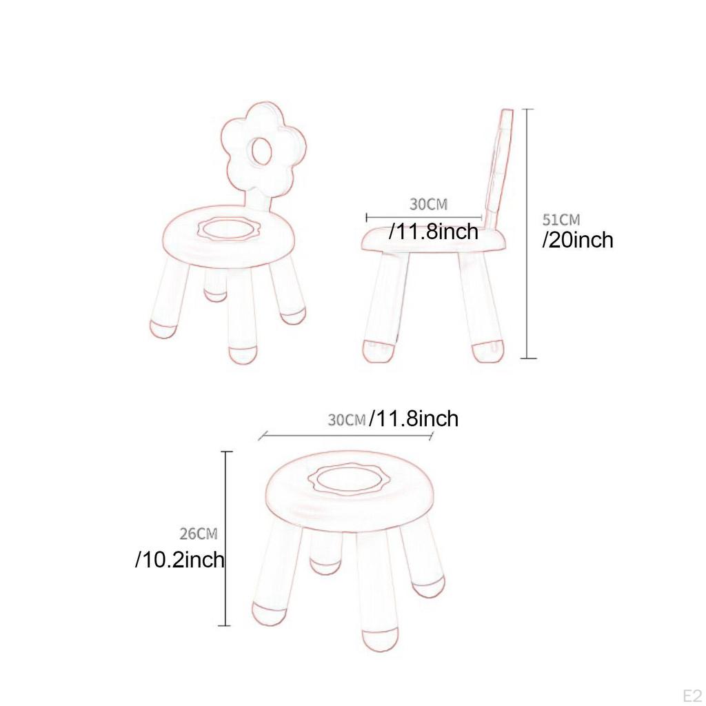 Baby Learning Chair Low Stool Ergonomic Kids Furniture Small Bench Thickened Seat for Indoor and