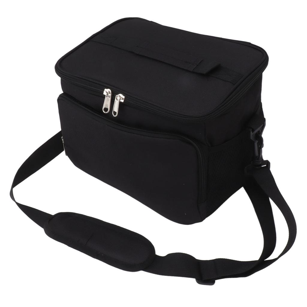 Insulated Lunch Bag Waterproof Large Capacity Portable Cooling Lunch Box Bag for Outdoor Camping Travel Black