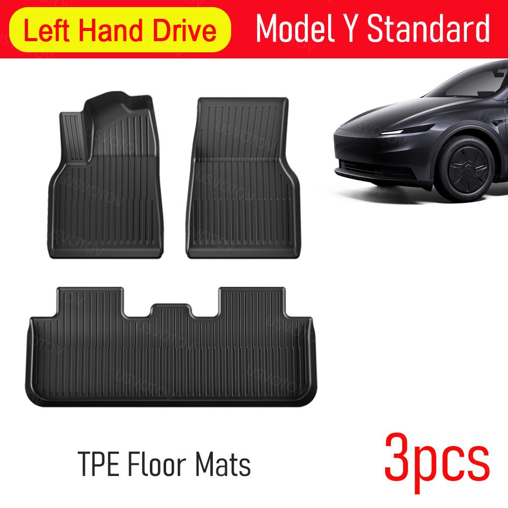 Floor Mats for Tesla Model Y Standard RWD AWD 2026 All Weather Floor Mat Cargo Liner Trunk Mat Frunk Backrest Mats Accessories
