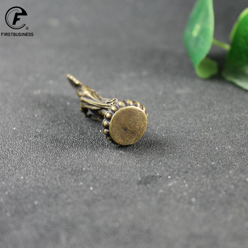 Antique Copper Buddha Statue Home Decor Accessories for Living Room Small Ornaments Retro Brass Office Desk Miniature Figurines