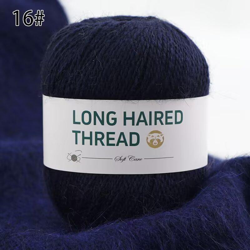 Filato di Pile di Visono a Pelo Lungo 50G Cappello Sciarpa Giacca Lavorati a Mano Moda Autunno Inverno Filato