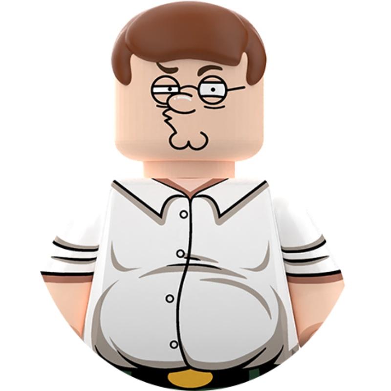 5pcs Anime Family Guys Peter action Figures Set with 5 Different Expressions Detailed Facial Features Classic Outfits