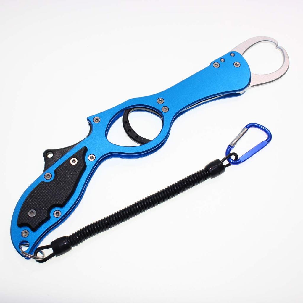 1091 Fish Lightweight Aluminum Fish Long Reach Gun Grip (Iregui) Grip, Grip, (Blue (Resin Trigger))