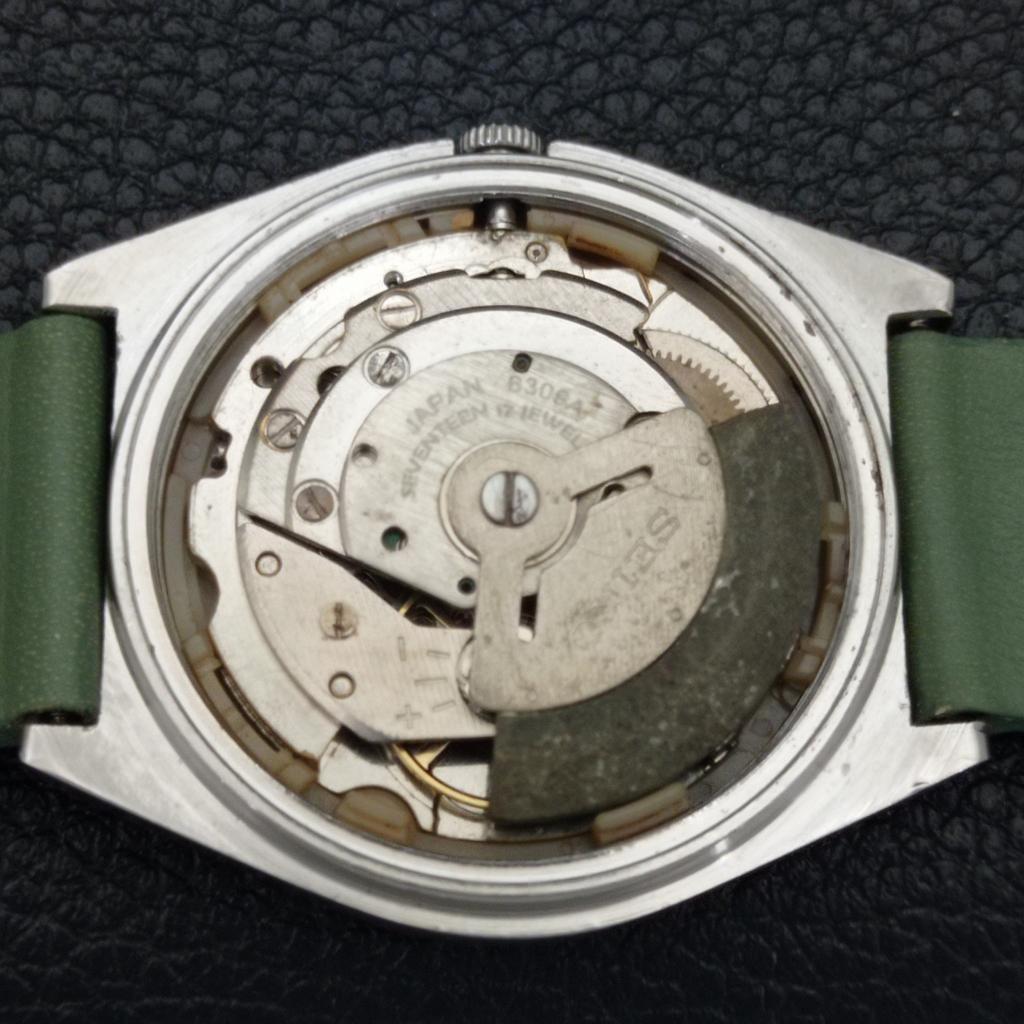 SEIKO 5 AUTOMATIC JAPAN MENS 6309A VINTAGE SILVER COLOR DIAL WATCH a701228-5 R206a-a701228