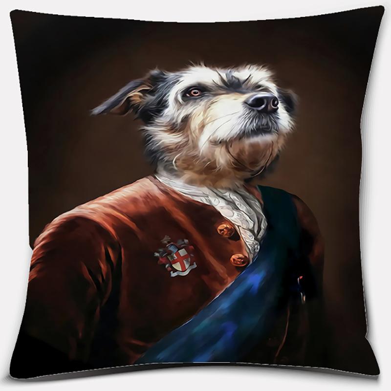 Seria portretów psów Wzór Poszewka na poduszkę Kwadratowa Dekoracja domu i biura