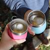 Yousheng Stainless Steel Wine Cup with Leak-Proof Lid Hot Cold Drinks Portable Travel Cup Anti-Slip Design Insulated Thermal Mug