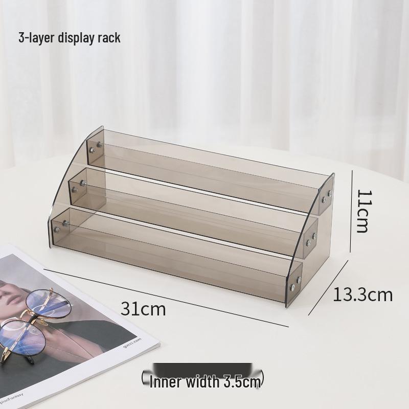 Multi-layer Transparent Cosmetic Organizer for Eyeshadow, Powder, Lipstick, Perfume, and Nail Polish