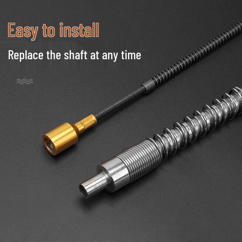 Flexible Shaft Extension for Hanging Grinder with Stainless Steel Core and Rubber Hose