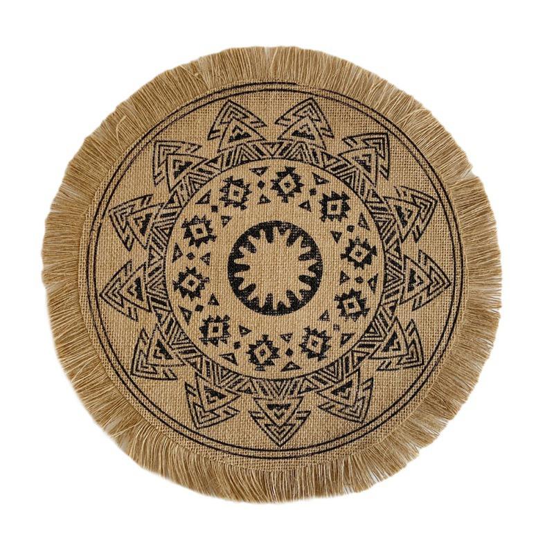 1 Stück Leinen Tischset Foto Requisite Dekoration Tischset Hitzebeständig Rutschfest Zuhause Waschbar Schüssel Tasse Untersetzer